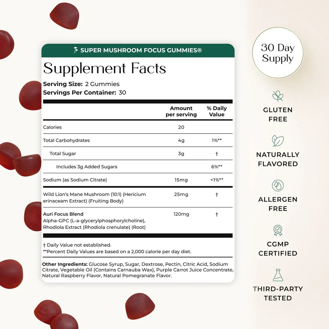 Super Mushroom Focus Gummies®